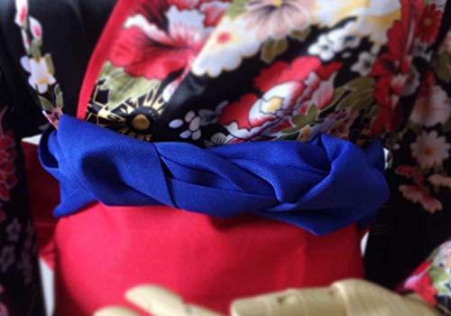 amaletPlay Hell Girl Wig, Enma Ai Style, Kimono, Furisode, Wig Net, and Fan Included, Oiran Cosplay Costume, Women's, Plus Size (XL)