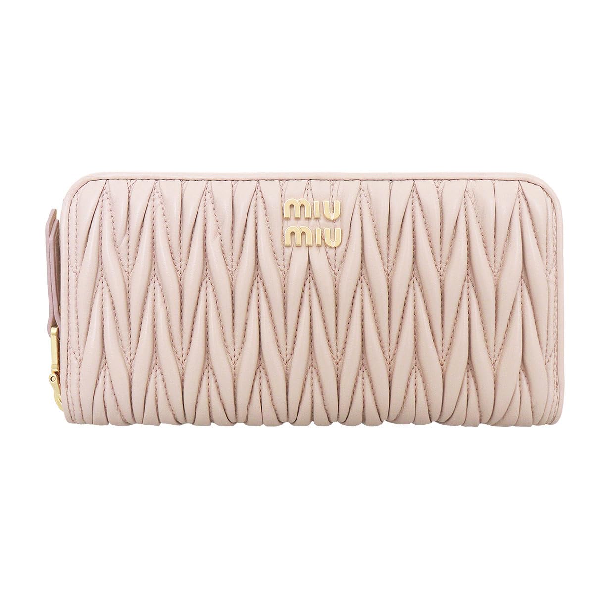 

Гаманець 5ML506 2FPP Cipuria Matelasse Leather Metal Logo Round Zip Wallet [Miu Miu] (довгий гаманець) Жіночий [бренд] [товар]