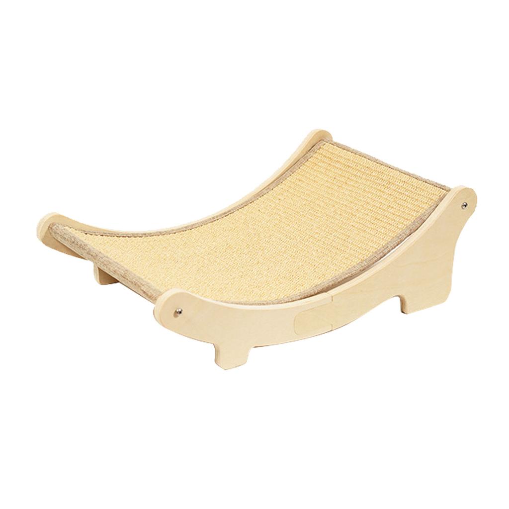 Wooden Elevated Cat Hammock Bed Scratch Proof Secure Resting Stable Structure Cat Scratcher Bed for