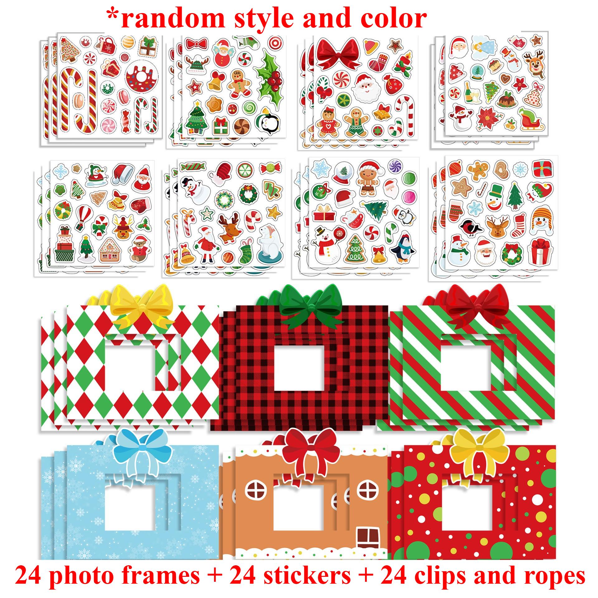 

Christmas Picture Frame Craft Kits for Kids Xmas DIY Gingerbread House Candy Photo Craft Hanging Frame Ornaments for Xmas Tree POLYESTER