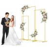 Gold Wedding Arch Backdrop Stand Square Stand, Set of 3, 6.6FT + 5.9FT +4.9FT, Metal Balloon and Flower Frame for Birthday Party, Baby Shower,
