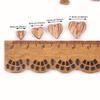 100pcs Assorted Sizes Wooden Heart Shapes, Rustic DIY Scrapbooking Crafts, Wedding Party Decor Wooden Art Supplies Scrapbooking Crafts