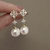 2024 High-End Pearl Stud Earrings: French Light Luxury Style for Women