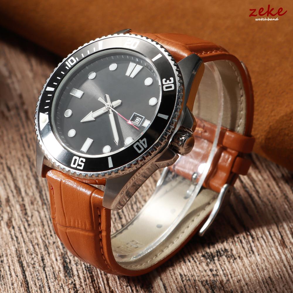 Genuine Leather Calfskin Strap 12mm 14mm 16mm 18mm 20mm 22mm 24mm Universal Men Women Watchband Slub Pattern Watch Accessories