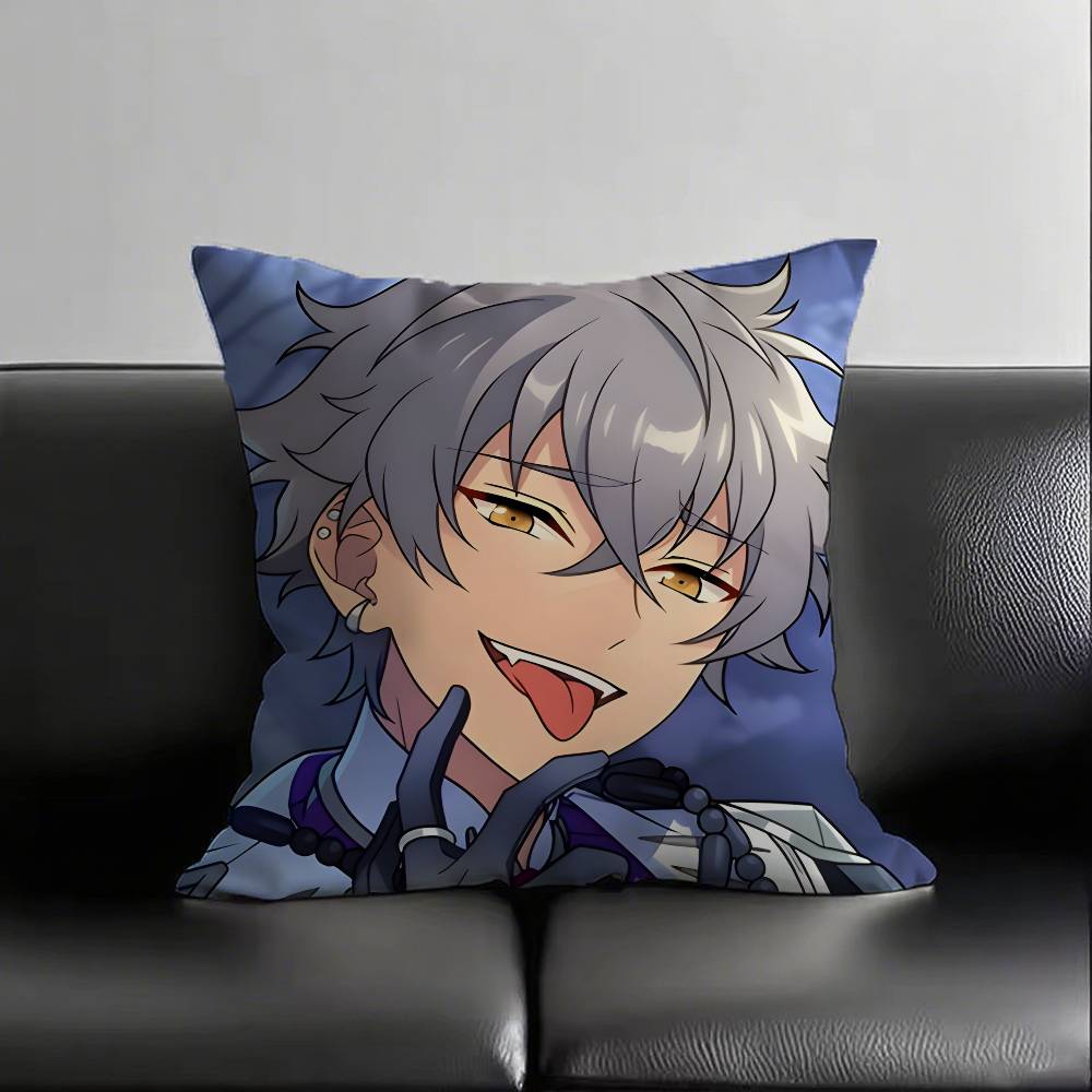 1pc Koga Ogami Pillow Case Fashion Square Pillowcase Bedroom Sofa Room Ins Decoration Leisure