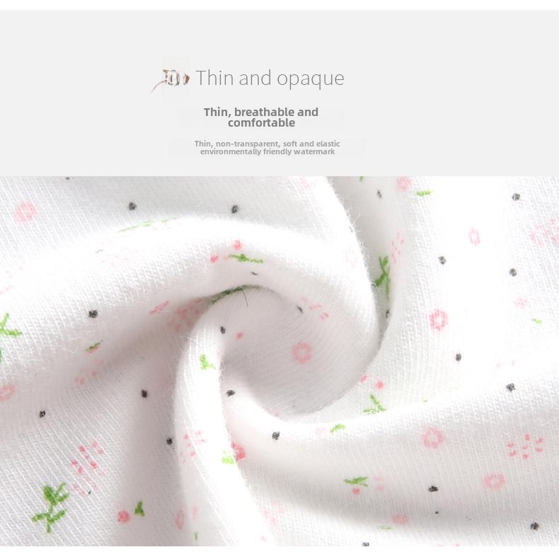 2023 Girls' Floral Cotton Vest and Underwear Set