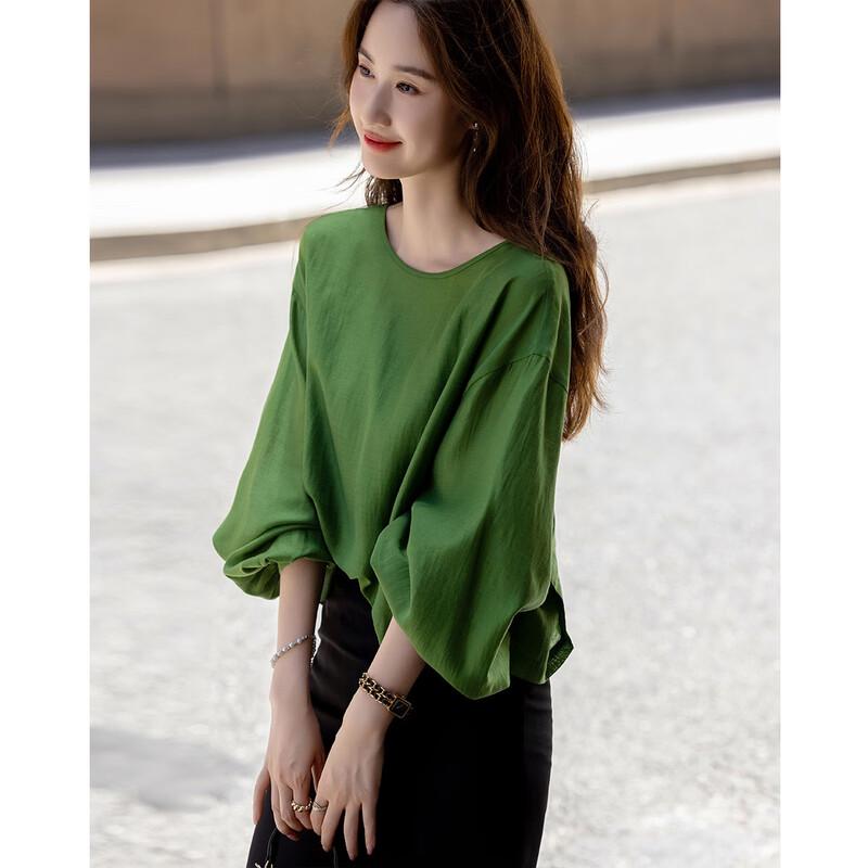 DeMana Summer Acetate-Linen Blend Blouse