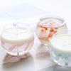 Clear Glass Rotating Candle Holder and Aromatherapy Egg Cup
