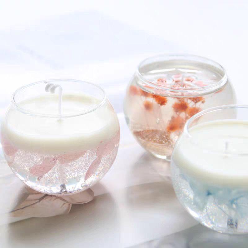 Clear Glass Rotating Candle Holder and Aromatherapy Egg Cup