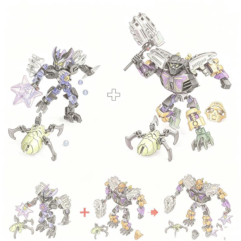 Bionicle Series Skull Warrior Mask Maker Building Blocks Anime Action Figures Soldier Warrior Bricks Toys For Boys Kids Gifts