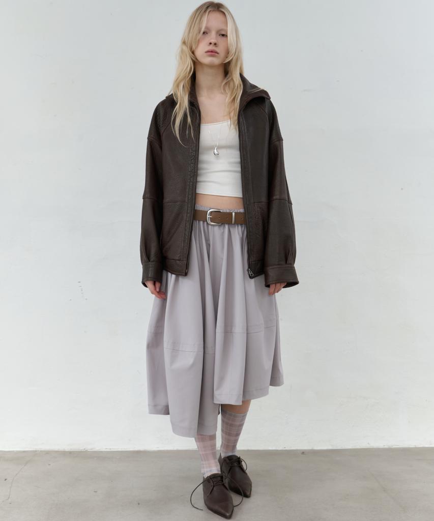 Seolan Unbalance Volume Pants_Gray