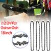 1/2/3/4 Pcs 18 Inch Chainsaw 72 Drive Link 36 Cutter 0.325" Pitch .058" Gauge Replacement Part for Electric Saw Wood Cutting Garden Tool