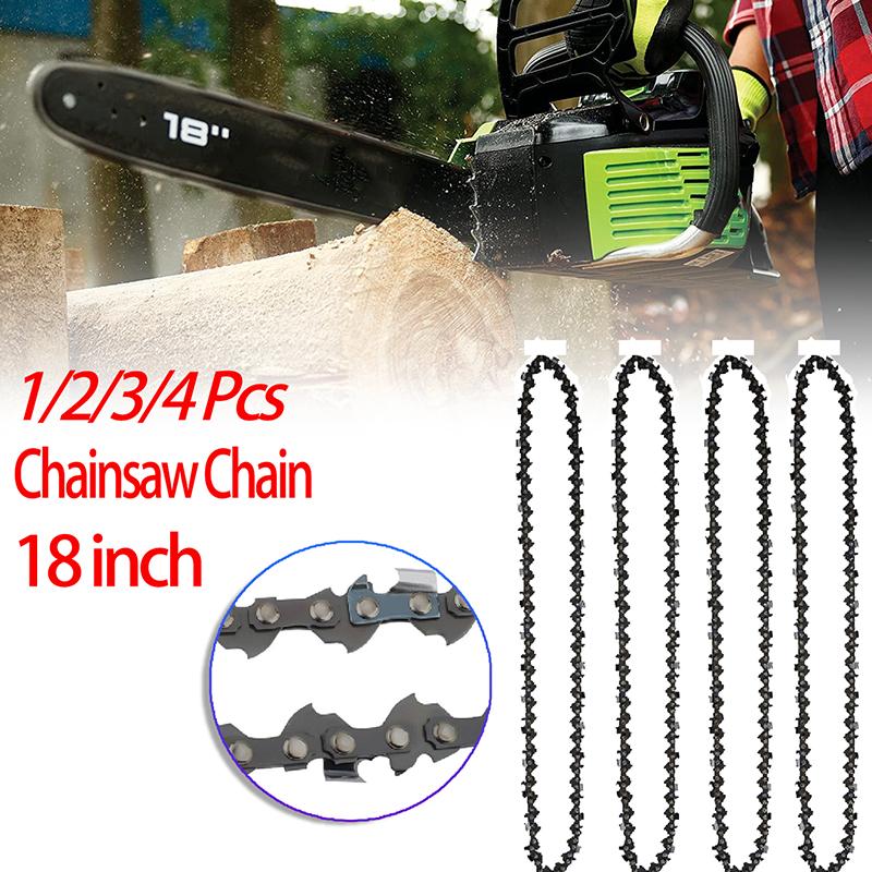 1/2/3/4 Pcs 18 Inch Chainsaw 72 Drive Link 36 Cutter 0.325" Pitch .058" Gauge Replacement Part for Electric Saw Wood Cutting Garden Tool