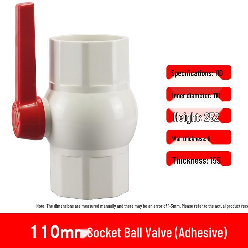 PVC Ball Valve Set: 4-Point and 6-Point Water Supply Valves for DN25, 32, 40, 50 Pipes