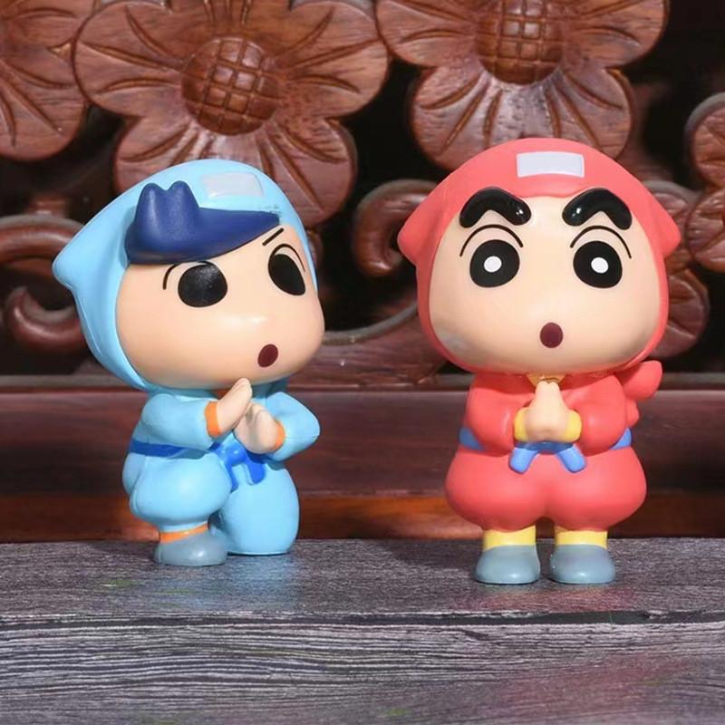 Adorable Crayon Shin-chan Ghost Ninja Figurines Collectible Set Of 5 Pvc Models