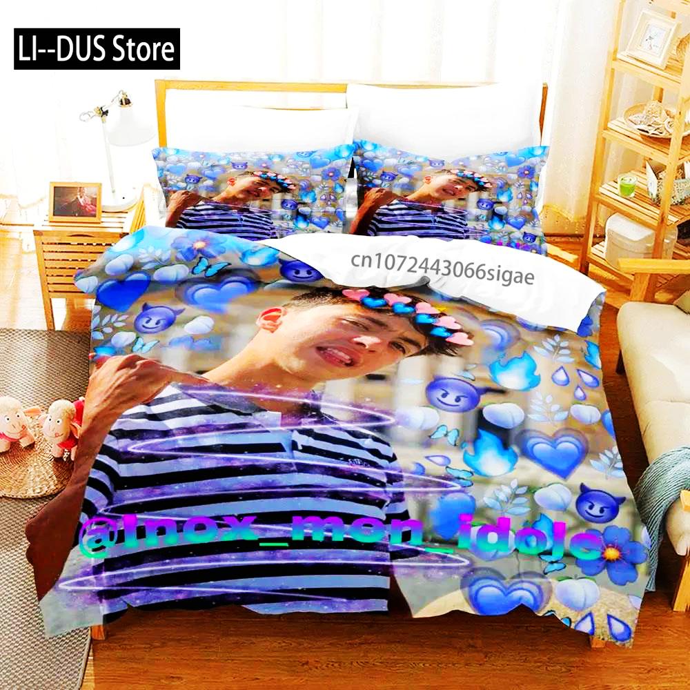 Inoxtag 2024 New 3D Printing Bedding Set Single Double Queen King Size Duvet Cover Set For Boys Bedroom Bedding Set Twin Single