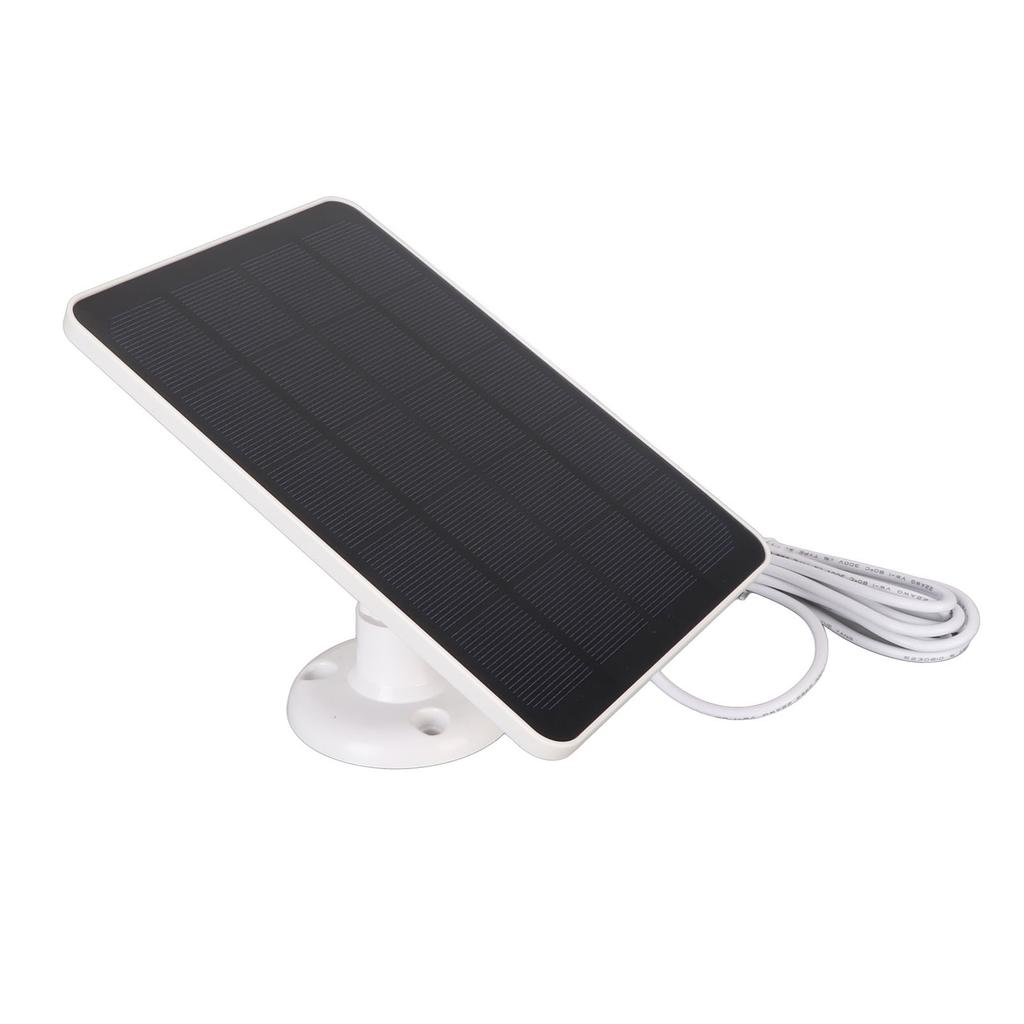 Camera Solar Panel IP65 Waterproof Camera Charger 5V 4W High Efficiency for Micro USB C White