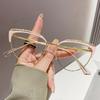 Fashion Cat Eye Women's Reading Glasses 2025 Brand Designer Hollow Metal Lace Optical Glasses Frames Anti Blue Light Eyewear