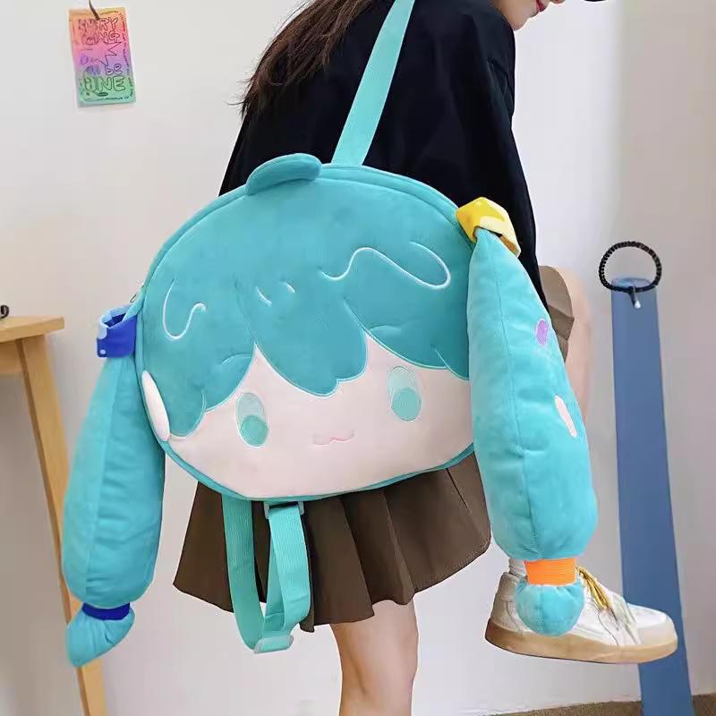 Hatsune Miku Blinzelnde Augen Ita Bag Plüschrucksack - Schultasche mit großer Kapazität