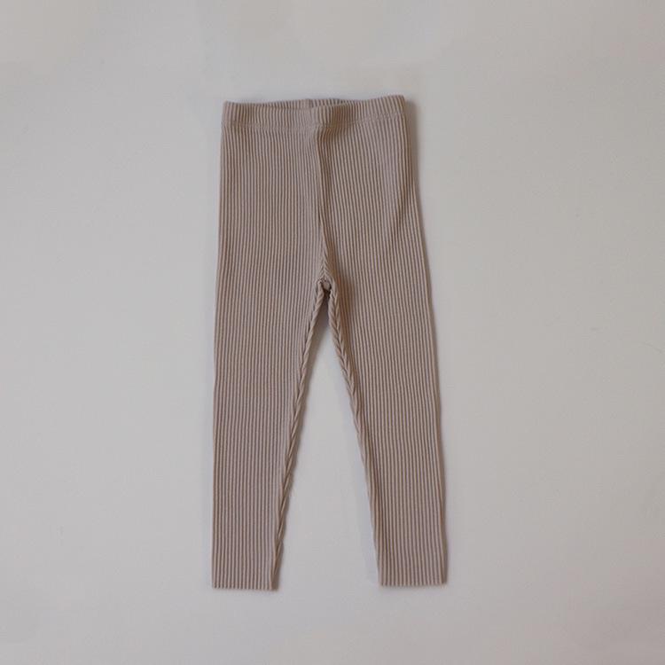 Autumn Ribbed Cotton Leggings for Babies and Kids - Multicolor Pajama Pants