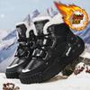 Men's Snow Boots Winter Waterproof Leather Snow Boots Thickened Plush Warm Cotton Shoes Non-slip Platform Boot Botas Para Hombre