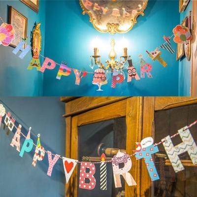 Happy Birthday / Happy Party  Garland Design Christmas Home Party Bunting Banners