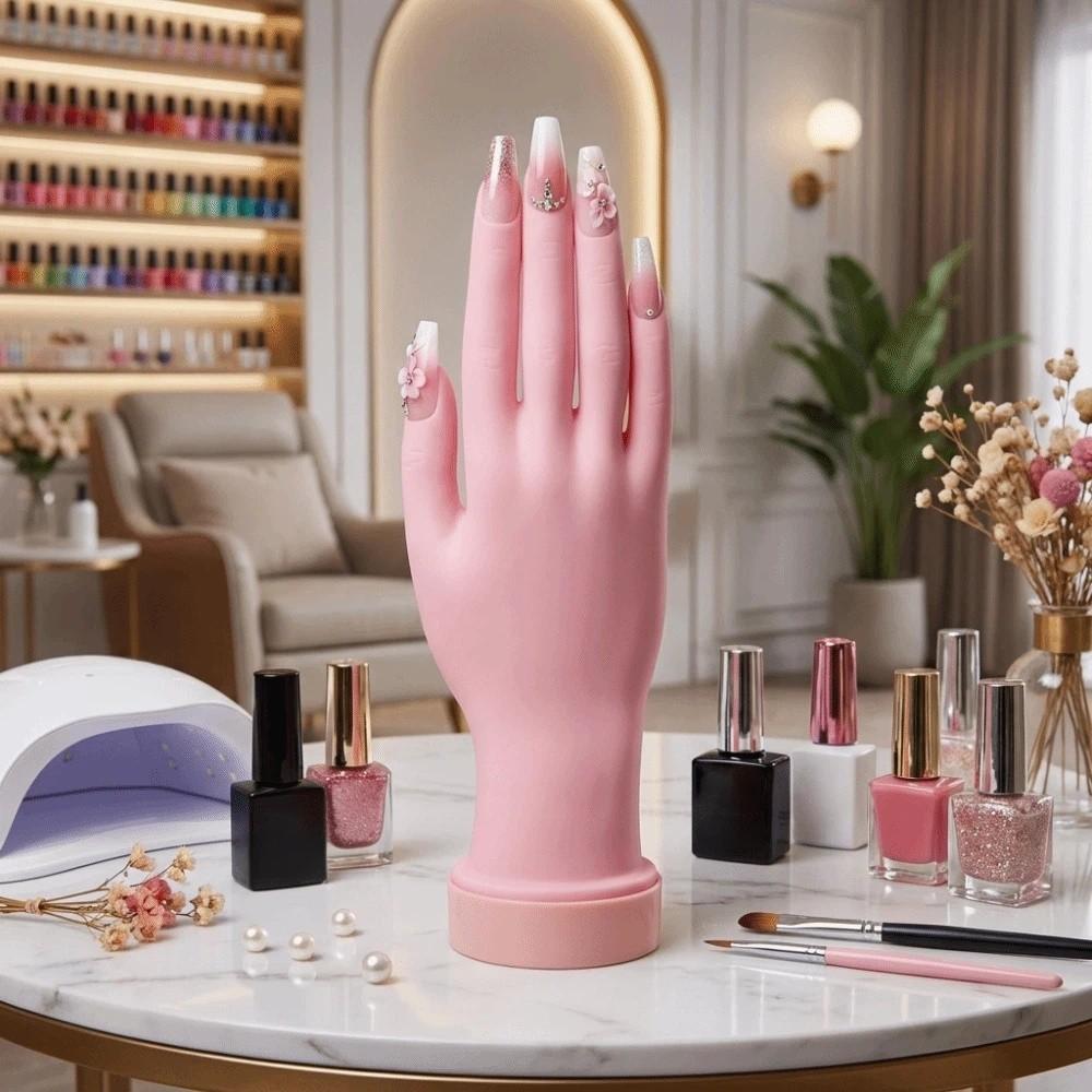 Soft Fake Hand Multi-joint Bendable Hand Model Durable Nail Practice Hand  Manicure Training