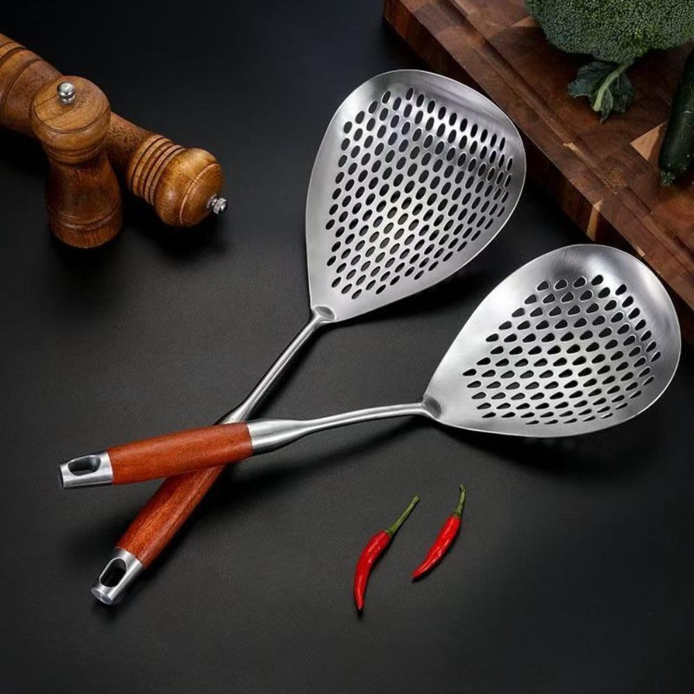 Durable Food Strainer Spoon Stainless Steel Drain Spoon New Kitchen Strainer  Kitchen Use