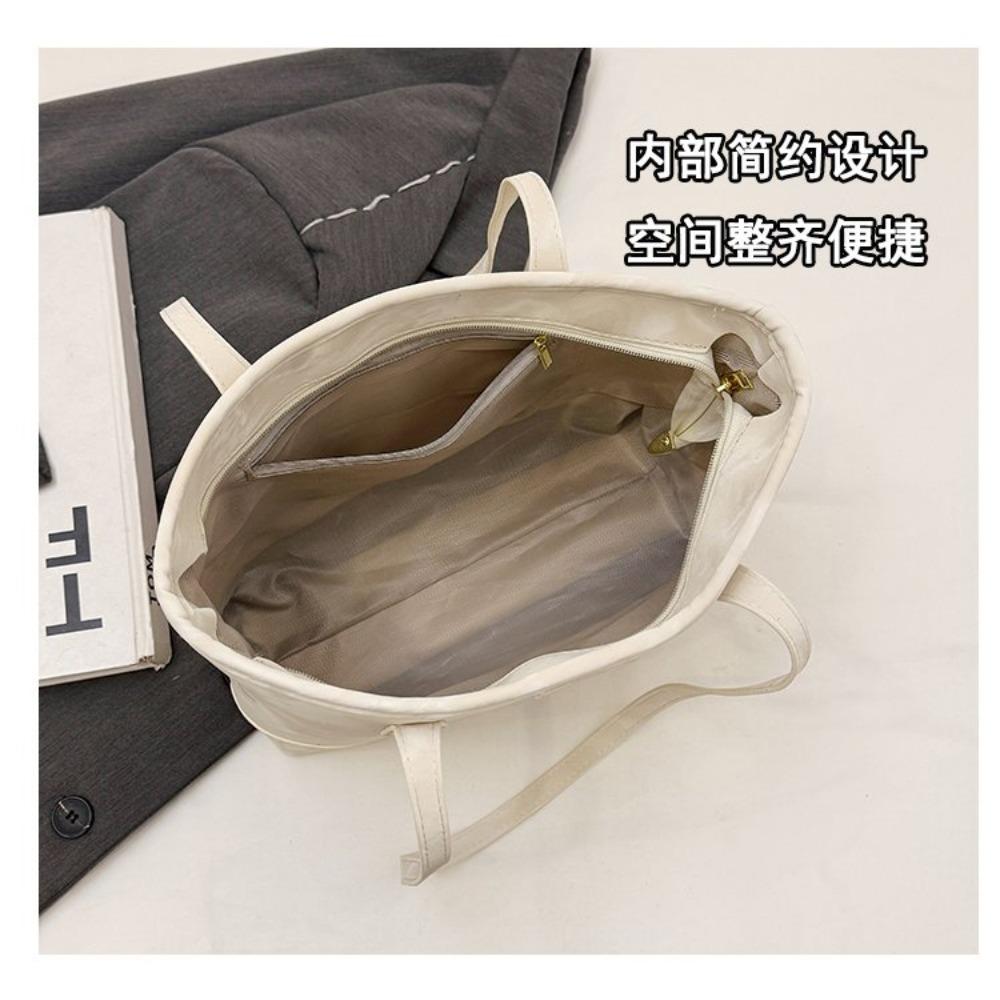 Women's Fashion Tote Bag, Large Capacity Commuter Shoulder Bag, Versatile PU Leather Handbag For School Work Travel Shopping