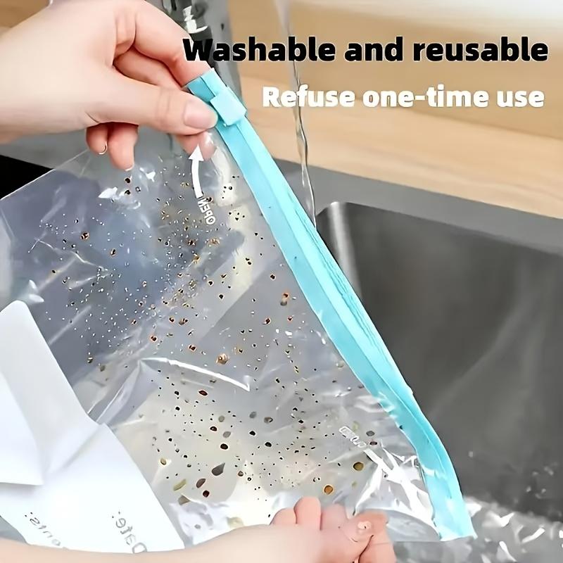 45-Piece Set of Three-Size Sealed Food Storage Bags Durable Plastic Multi-Purpose Reusable Sealing Bags Kitchen Food Storage and Preservation