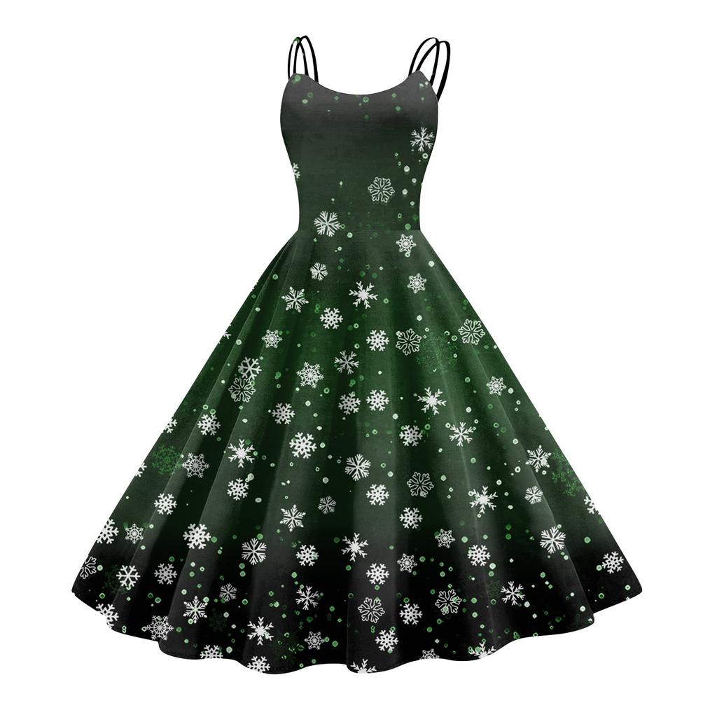 Damenmode Sexy trägerloses Gothic Cocktailkleid mit Weihnachtsgrafik, bedruckt, Vintage, lange Kleider