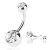 7Pcs/Set Stainless Steel Zircon Belly Button Body Jewelry Navel Ring