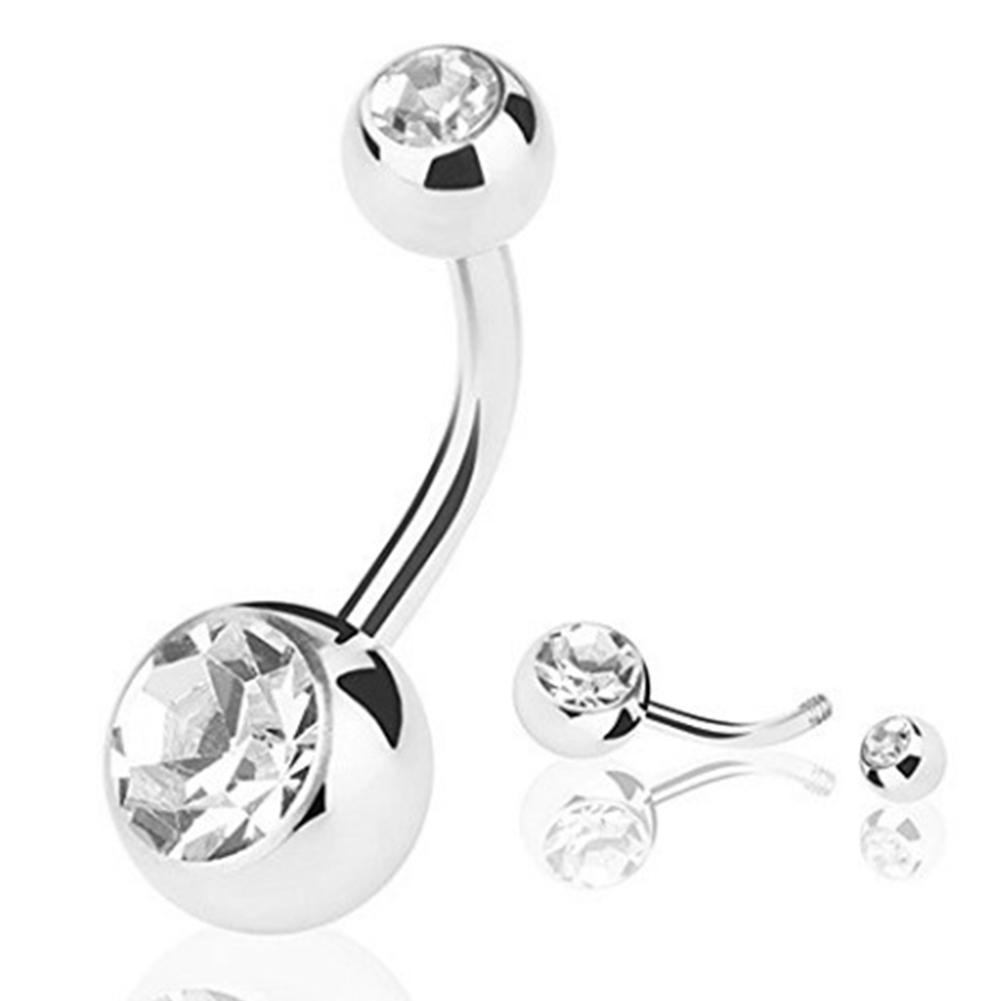 7Pcs/Set Stainless Steel Zircon Belly Button Body Jewelry Navel Ring