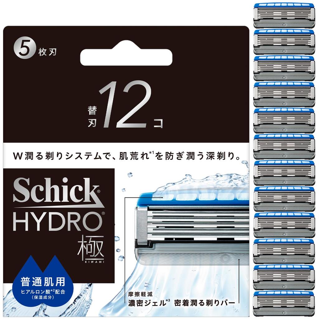 Schick Hydro Extreme Replacement Blades for Normal Skin Shaving Razor (12 Blades) - Men's