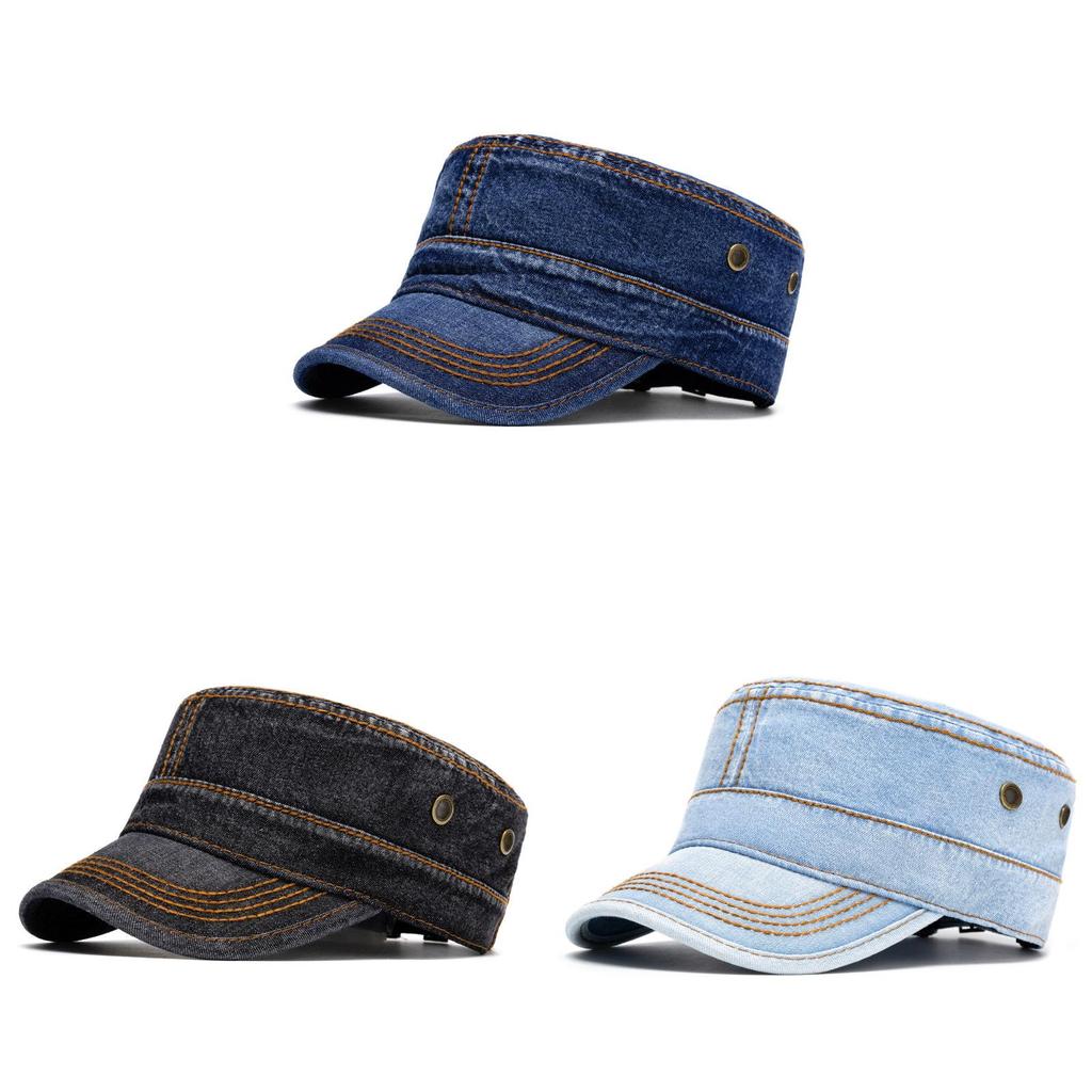 Cotton Washed Military Cap For Men And Women With Sunshade Protection For Outdoor Casual Wear
