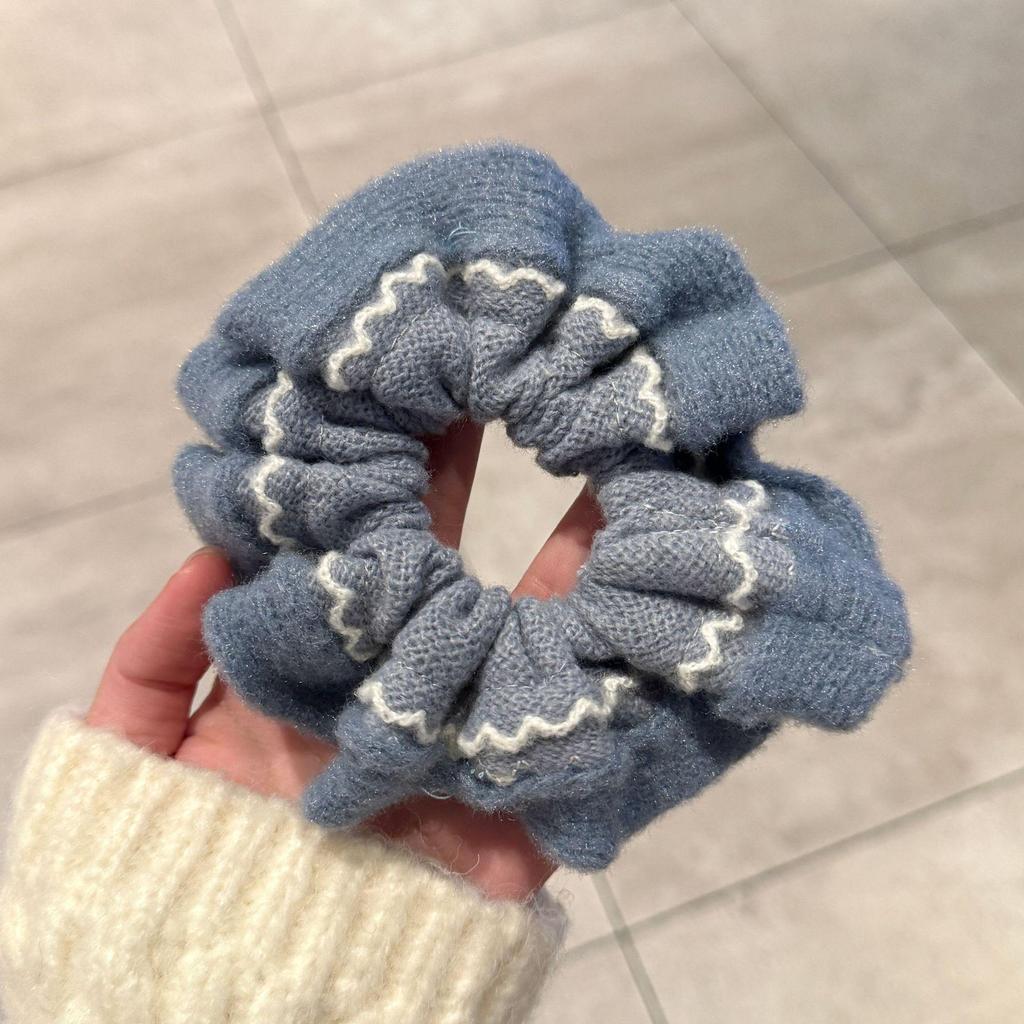 French Chic Color-Blocked Waist Hair Tie - Elegant Layered Bun Rope for Women