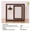 Cornice Portafoto Rotante in Legno Display a Doppia Faccia Ornamento Carino per Casa Ufficio Scrivania Camera da Letto Decorazione