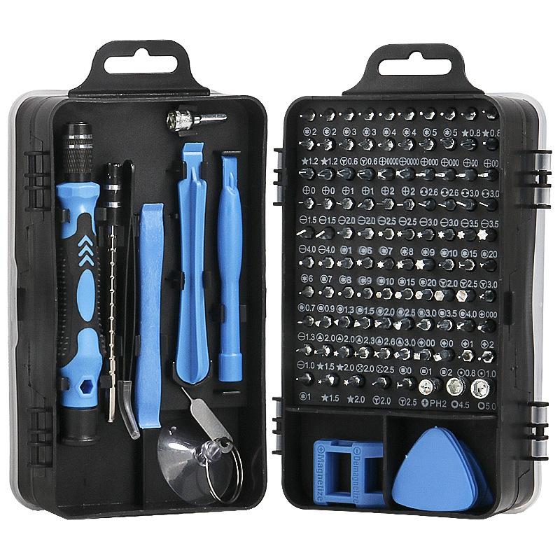 Multi-purpose clock mobile phone disassembly and maintenance screwdriver batch screwdriver 115-in-1 tool screwdriver set