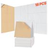18 Pack Acoustic Panels with Self Adhesive, 11.8 X 11.8 X 0.4 Inch Sound Proof Foam Panels, Polyester Fiber Soundproof Wall Panels High Density