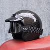 ORZ Lightweight Carbon Fiber Helmet Motorcycle 3/4 Half Helmet Cruise Motorcycle Helmet
