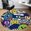 1pc Robot Toy Office Round Area Rug, Indoor Mat Suitable ForOffice, Under Office Chairs Bedroom Living Room Home Decor, Room Deco,  N40