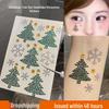 Autocollants de Visage Strass Arbre de Noël pour Maquillage Festif et Ornement de Scène