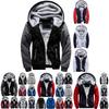 Thick Warm Mens Fleece Fur Lined Hoodie Zip Up Winter Coat Jacket Top Sweatshirt