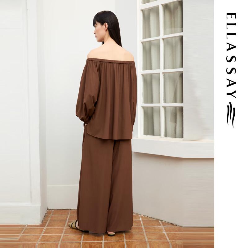 ELLASSAY 2025 Early Autumn Off-Shoulder Silk Blend Blouse