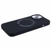 BJT Series For iPhone 15 Case TPU+Silicone Fabric Lining Magnetic Phone Case (Big Rear Lens Hole)
