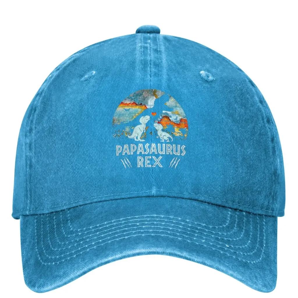 Blue Earth 2 Papasaurus Rex Denim Baseball Cap Outdoor Sports Trucker Hat Summer Unisex Women y2k Funny Sun-Proof Baseball Caps