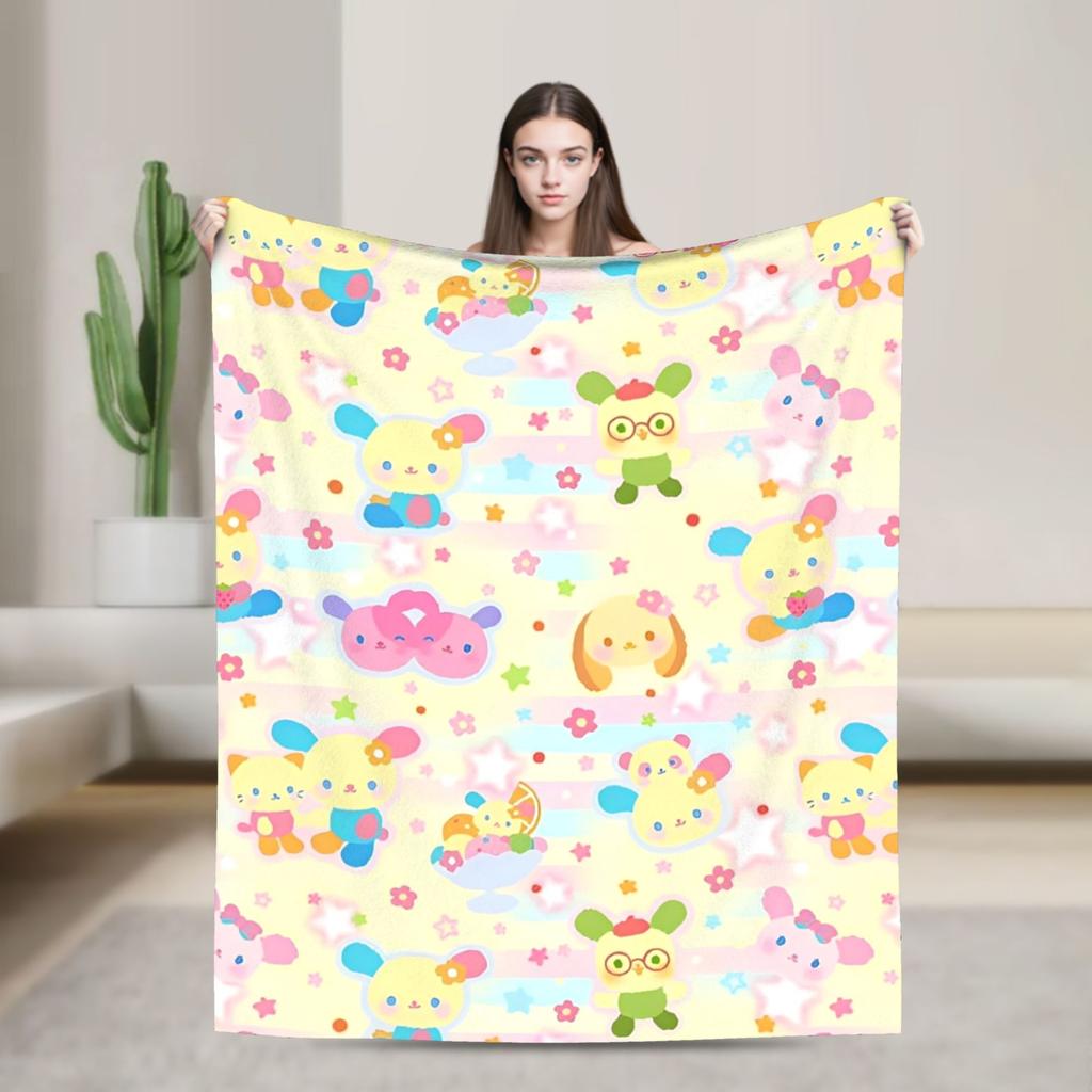 Soft Blanket Airplane Travel Tamagotchis Digital Pet Throw Blanket Flannel Bedspread For Outdoor Print Sofa Bed Cover