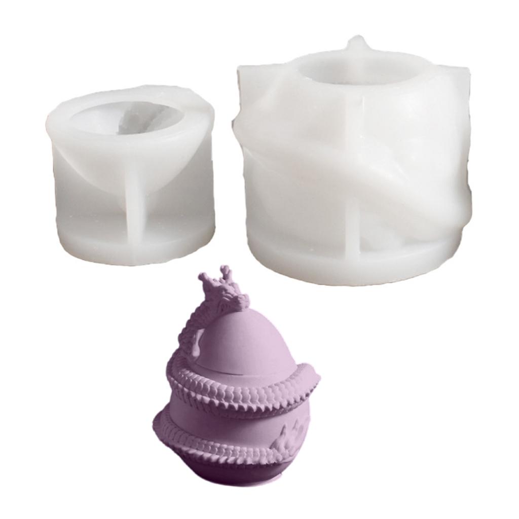 Candle Accessories Mold Candle Holder Mold Eggs Shape Flowerpot Mold Silicone Texture for Hand-Making Candlestick