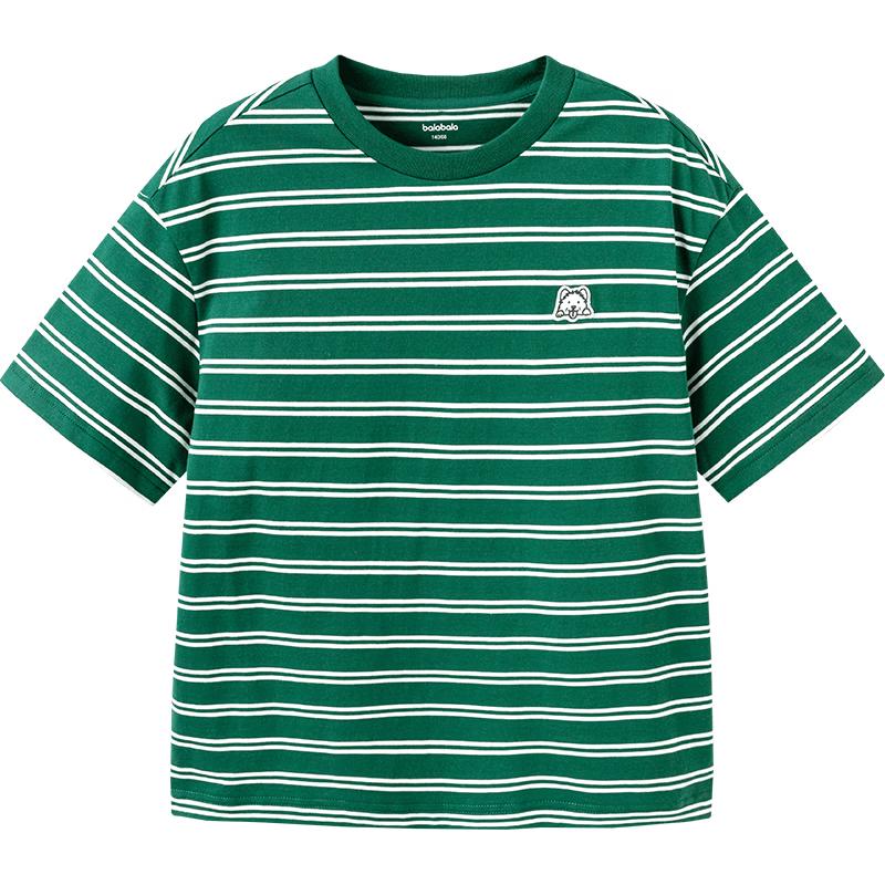 Balabala Kids Striped Quick-Dry Short Sleeve T-Shirt