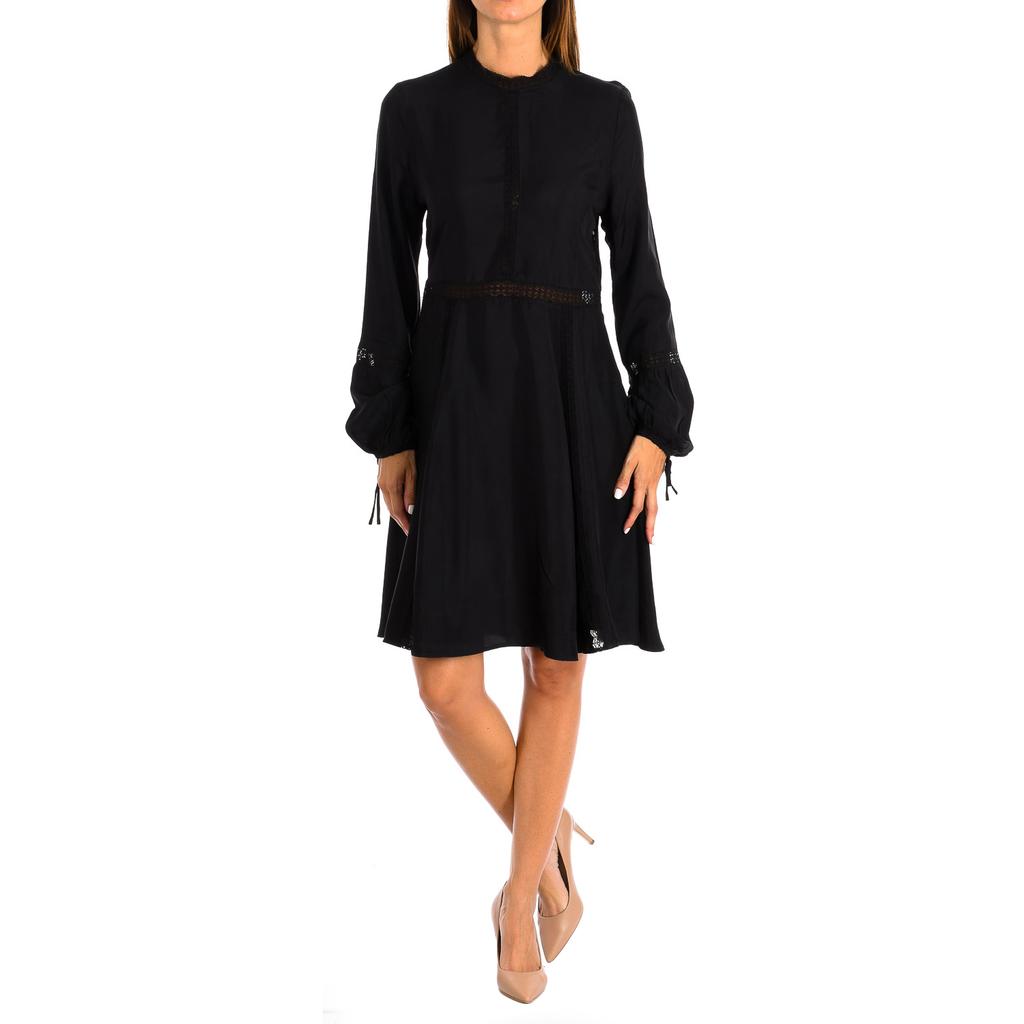 Vestido Corto manga larga y cuello alto 9043 para Mujer